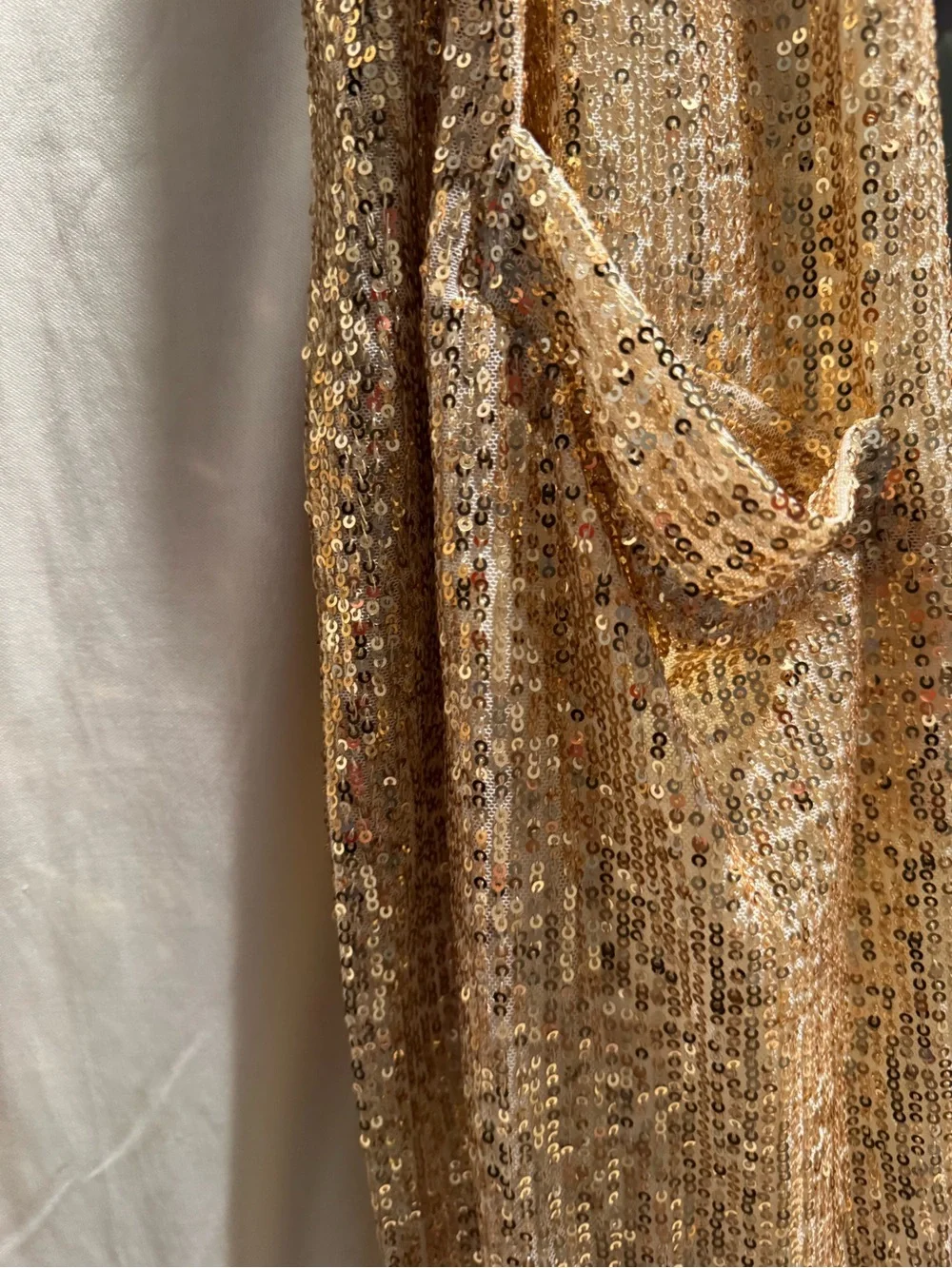 Anna and Ava Gold Sequin sleeveless Long vest cover